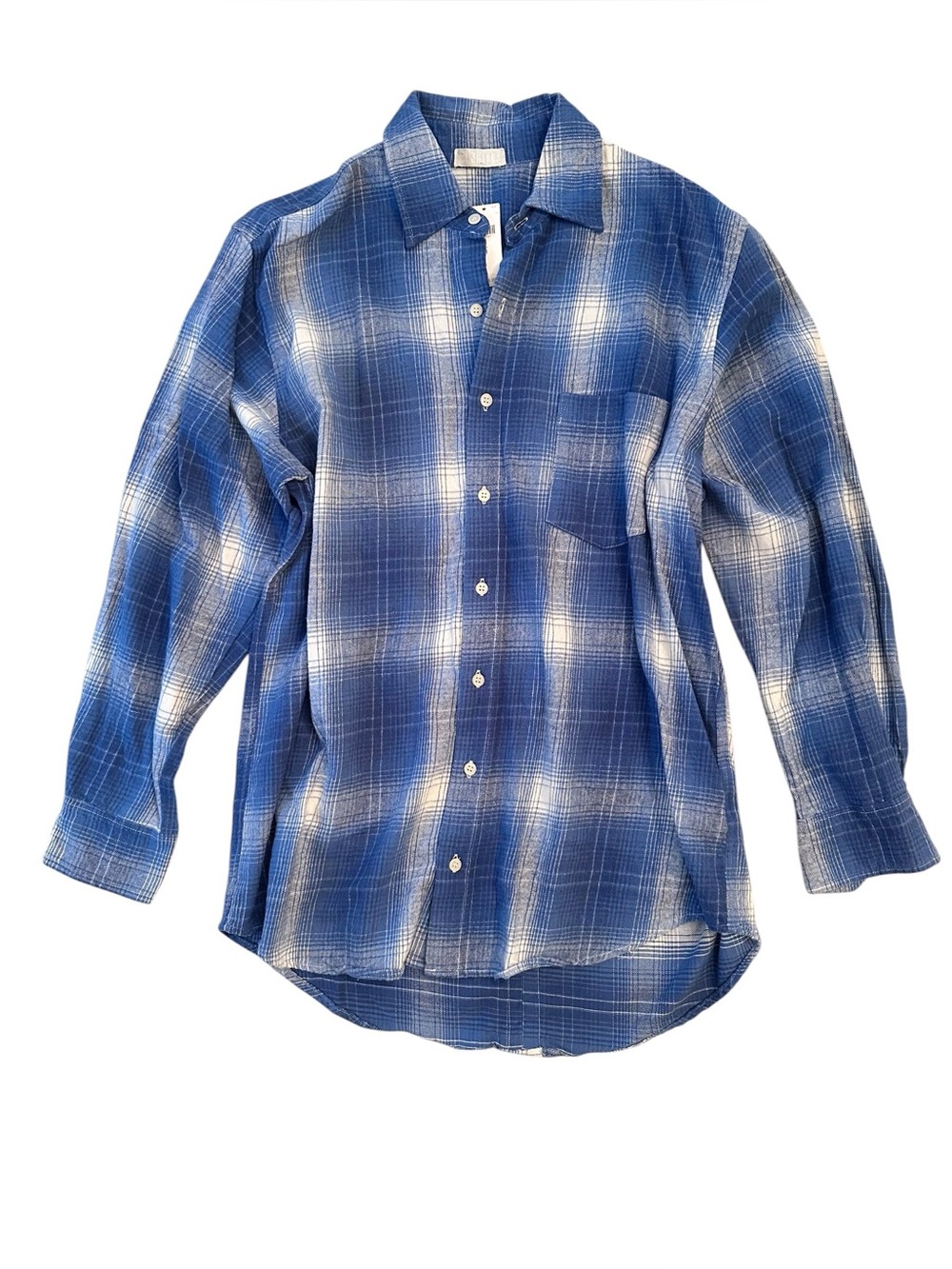 CP Shades Anthropologie Plaid Flannel Buttondown Tunic Top NWT size Medium